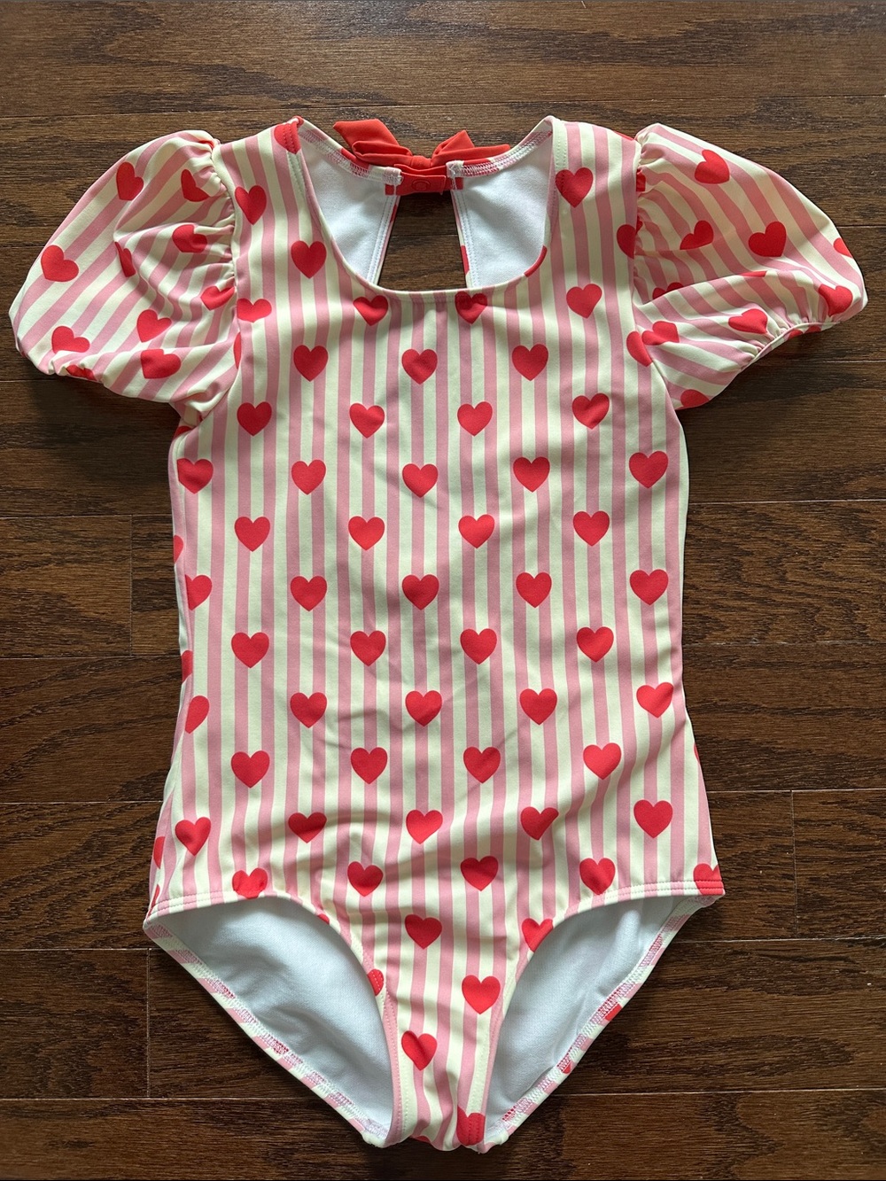 Mini Boden girls’ puff sleeve swimsuit